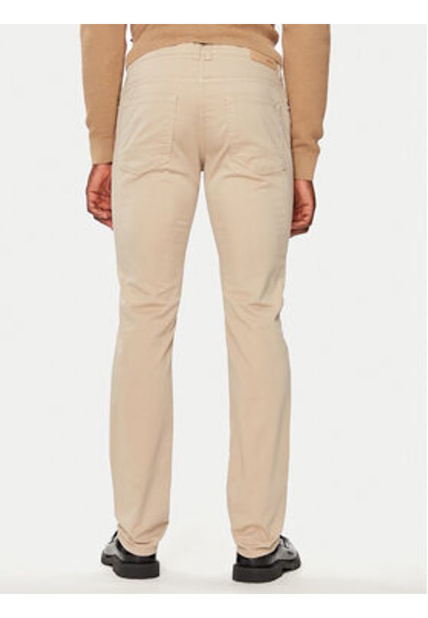 BOSS - Boss Spodnie materiałowe Daelaware3-1-20+ 50440492 Beżowy Slim Fit. Kolor: beżowy. Materiał: bawełna