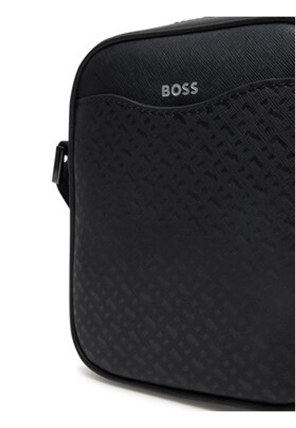 BOSS Saszetka 50542236 Czarny. Kolor: czarny. Materiał: skóra