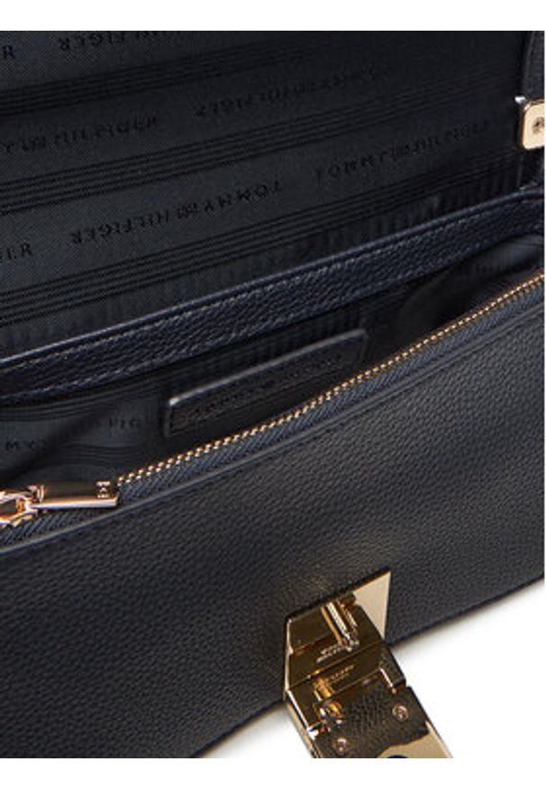 TOMMY HILFIGER - Tommy Hilfiger Torebka Th Her Mini Crossover Corp AW0AW17678 Granatowy. Kolor: niebieski. Materiał: skórzane