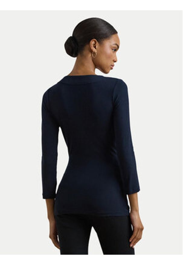 Lauren Ralph Lauren - LAUREN RALPH LAUREN Bluzka 200824366023 Granatowy Slim Fit. Kolor: niebieski. Materiał: wiskoza