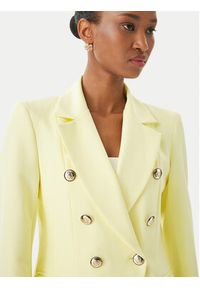 Maryley Marynarka 26EB139/43LE Żółty jasny Regular Fit. Kolor: żółty. Materiał: syntetyk #4