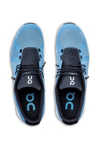Sneakersy męskie niebieskie On Running Cloud 5. Okazja: na spacer, na co dzień. Zapięcie: sznurówki. Kolor: niebieski. Materiał: materiał. Sport: bieganie #4