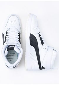 Sneakersy unisex białe Puma RBD Game. Okazja: na co dzień, na spacer. Zapięcie: rzepy. Kolor: biały. Materiał: guma, syntetyk, materiał, skóra. Szerokość cholewki: normalna. Wzór: paski. Sport: turystyka piesza, koszykówka #2
