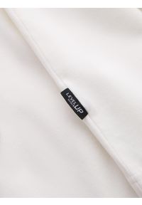 Ombre Clothing - Męski bawełniany longsleeve LOOSE FIT z okrągłym dekoltem – kremowy V2 OM-LSBC-0129 - XXL. Kolor: kremowy. Materiał: bawełna. Długość rękawa: długi rękaw. Wzór: gładki #7
