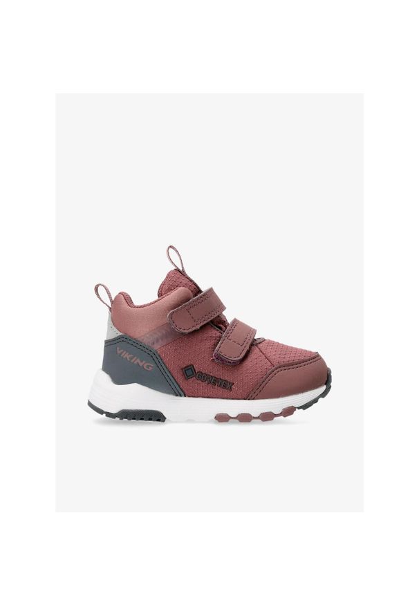 Buty dla dziewczynek Viking Footwear Etne Mid GTX 2V. Kolor: różowy. Styl: sportowy. Sport: turystyka piesza