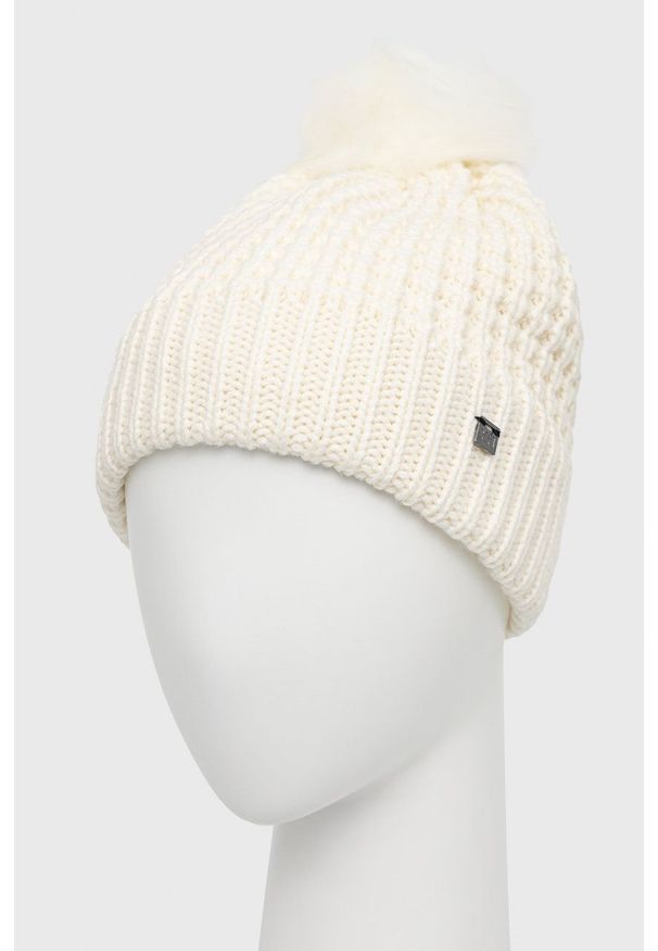 Helly Hansen - Czapka. Kolor: biały. Materiał: dzianina