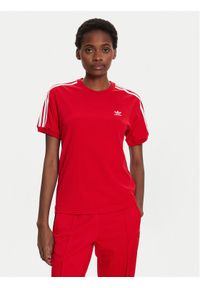 Adidas - adidas T-Shirt 3-Stripes IR8050 Czerwony Regular Fit. Kolor: czerwony. Materiał: bawełna #1