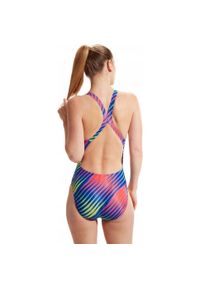 Speedo - Damski / Damski Jednoczęściowy Kostium Kąpielowy Z Cyfrowym Nadrukiem Na Całej. Kolor: niebieski, czerwony, wielokolorowy. Wzór: nadruk