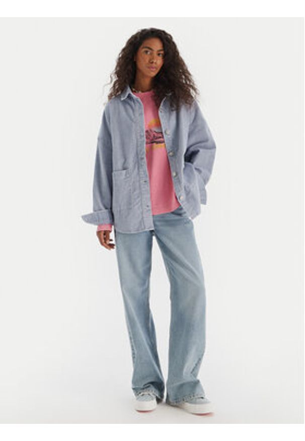 Roxy Koszula Kick Back Washed Cord ERJWT03697 Niebieski Regular Fit. Kolor: niebieski. Materiał: bawełna