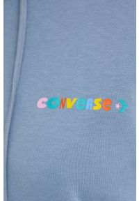 Converse bluza z kapturem z nadrukiem. Typ kołnierza: kaptur. Kolor: niebieski. Wzór: nadruk #8