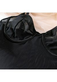 Intica - Body transparentne z usztywnieniem na specjalne okazje Cella. Kolor: czarny. Materiał: materiał #10