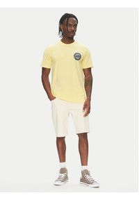 Quiksilver T-Shirt Circle Back Ss EQYZT08054 Żółty Regular Fit. Kolor: żółty. Materiał: bawełna