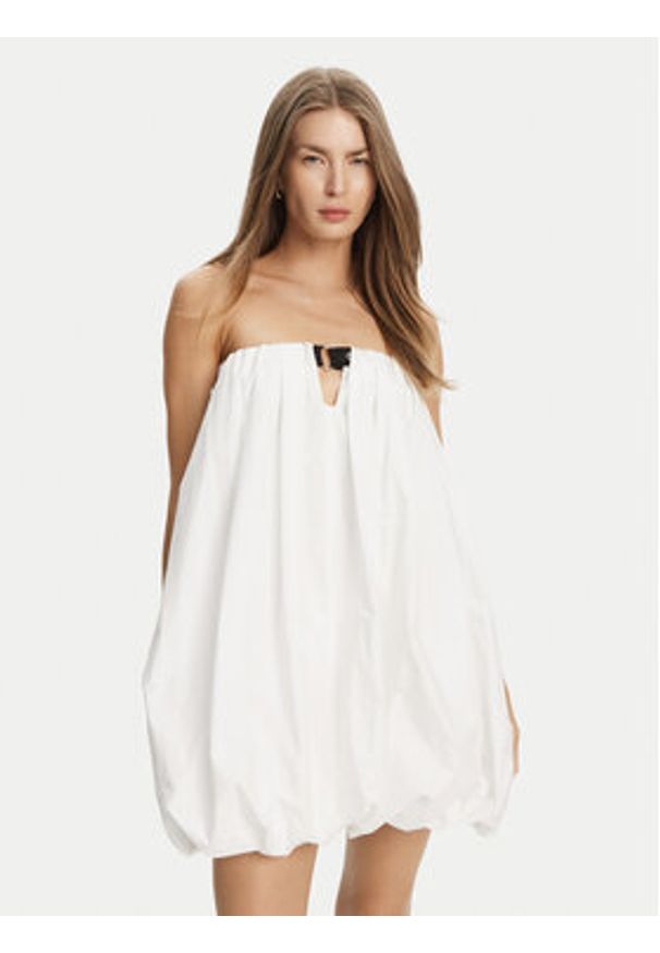 Pinko - PINKO Sukienka letnia 105211 A2LD ZZ1 Biały Regular Fit. Kolor: biały. Materiał: bawełna. Sezon: lato