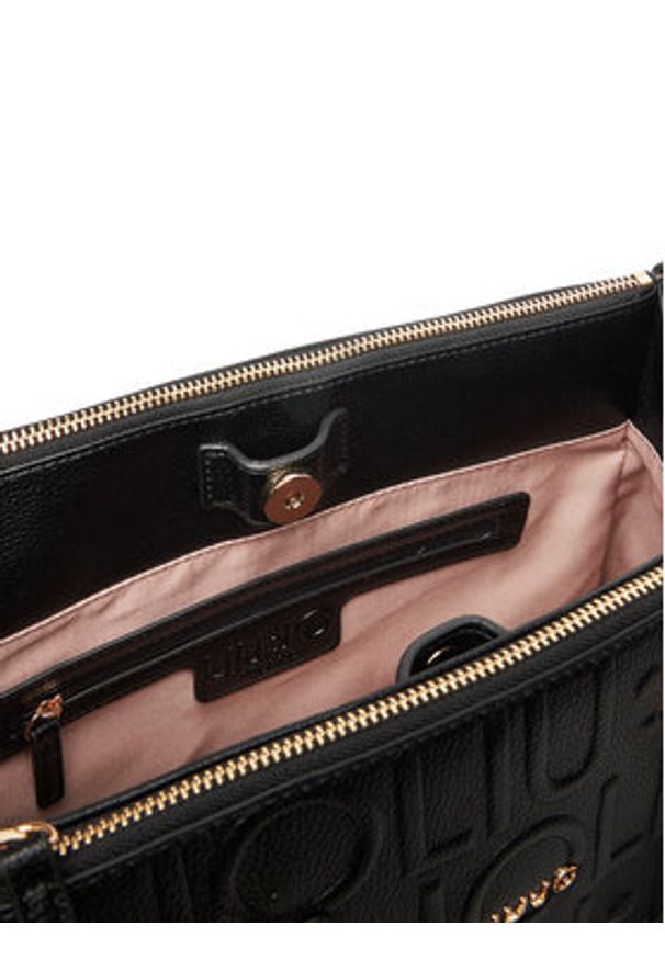 Liu Jo Torebka Ecs M Satchel AF5008 E0538 Czarny. Kolor: czarny. Materiał: skórzane