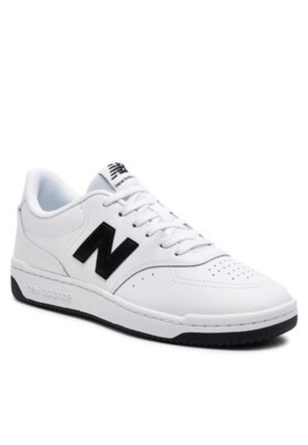 New Balance Sneakersy BB80BNN Biały. Kolor: biały. Materiał: skóra