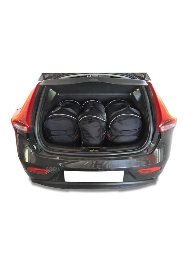 KJUST - Torby Do Bagażnika Volvo V40 Hatchback 2012-2019 3Szt Kjust. Kolor: czarny. Styl: sportowy