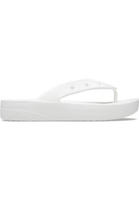 Japonki plażowe damskie Crocs Classic Platform Flip. Okazja: na plażę. Kolor: biały. Obcas: na platformie. Styl: klasyczny, elegancki