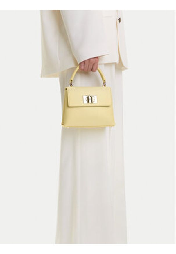 Furla Torebka 1927 WB00109 ARE000 3684S Żółty. Kolor: żółty. Materiał: skórzane