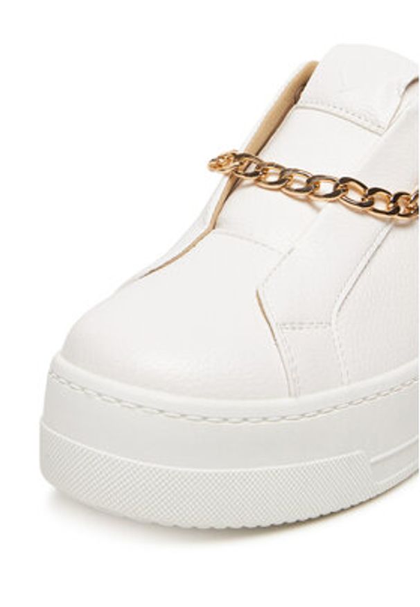 DeeZee Sneakersy AM25231-B Biały. Kolor: biały. Materiał: skóra