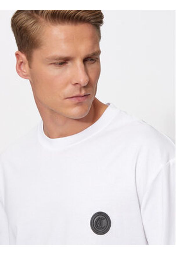 Just Cavalli Longsleeve 77OAHE10 Biały Regular Fit. Kolor: biały. Materiał: bawełna. Długość rękawa: długi rękaw