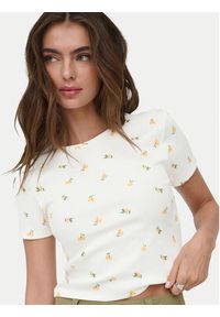 only - ONLY T-Shirt Fenja 15347986 Biały Slim Fit. Kolor: biały. Materiał: bawełna #2
