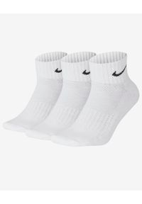 Nike U NK V CUSH ANKLE- 3P VALUE Skarpety Unisex. Kolor: biały. Materiał: bawełna, poliester, materiał