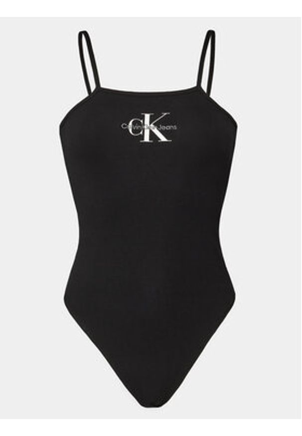 Calvin Klein Jeans Body Monologo J20J223421 Czarny Slim Fit. Kolor: czarny. Materiał: bawełna