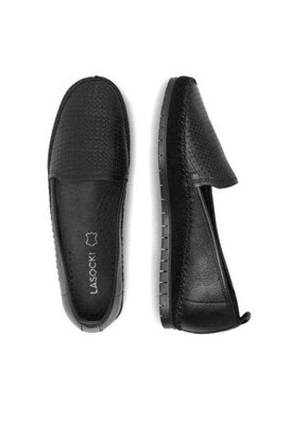 Lasocki Mokasyny WB-MADONNE-02 Czarny. Kolor: czarny. Materiał: skóra