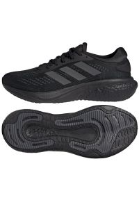 Adidas - Buty do biegania adidas SuperNova M GW9087 czarne. Kolor: czarny. Materiał: tkanina, syntetyk. Szerokość cholewki: normalna