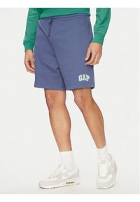 GAP - Gap Szorty sportowe 703989-04 Niebieski Regular Fit. Kolor: niebieski. Materiał: bawełna. Styl: sportowy #1