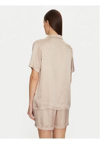 BOSS Piżama 50535750 Beżowy Regular Fit. Kolor: beżowy. Materiał: wiskoza, satyna
