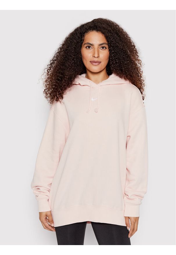 Nike Bluza Sportswear Collection Essentials DJ7668 Różowy Oversize. Kolor: różowy. Materiał: bawełna
