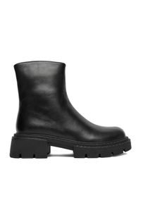 Badura Botki C-ANAHI-MX01415-2 Czarny. Kolor: czarny. Materiał: skóra