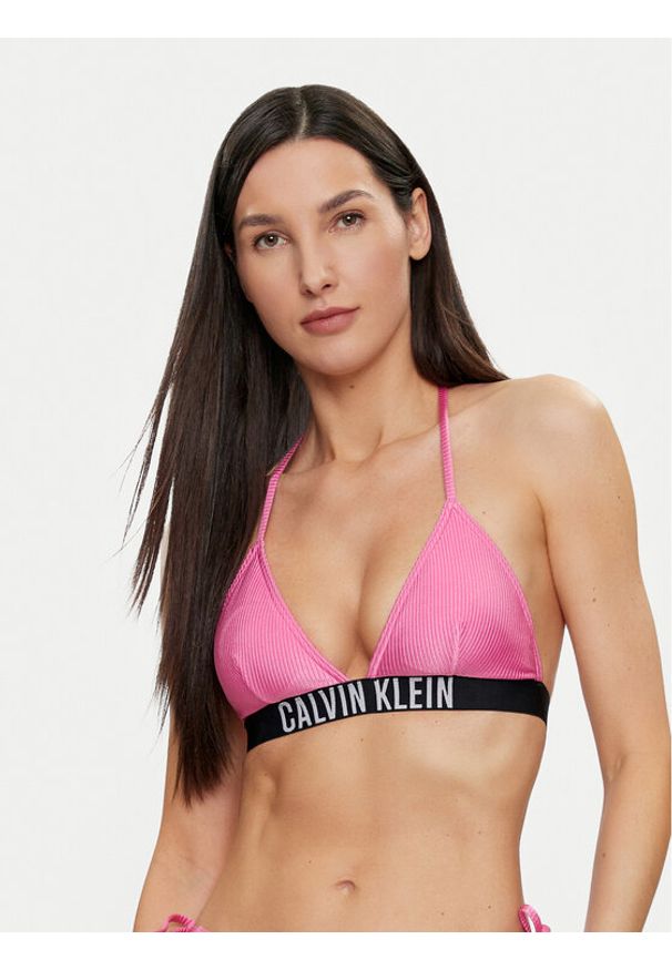 Calvin Klein Swimwear Góra od bikini KW0KW02387 Różowy. Kolor: różowy. Materiał: syntetyk