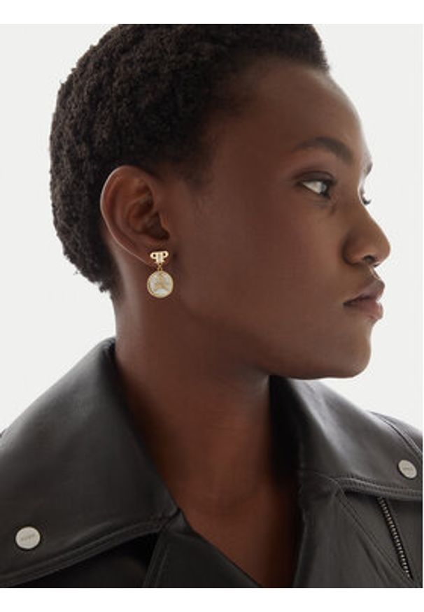 Philipp Plein - PHILIPP PLEIN Kolczyki Plein Mini Logo PJ2EA08EU Złoty. Materiał: ze stali, ze stali nierdzewnej. Kolor: złoty