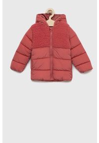 United Colors of Benetton kurtka dziecięca kolor różowy. Okazja: na co dzień. Typ kołnierza: kaptur. Kolor: różowy. Styl: casual #1
