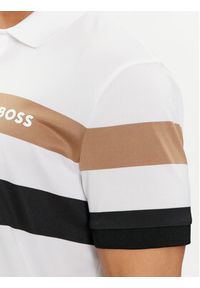 BOSS - Boss Polo Patteo MB 9 50494525 Biały Slim Fit. Typ kołnierza: polo. Kolor: biały. Materiał: syntetyk #2