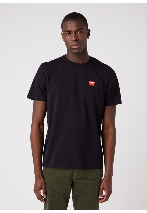 Wrangler - WRANGLER SIGN OFF TEE MĘSKI T-SHIRT KOSZULKA LOGO BLACK W70MD3100 112319289