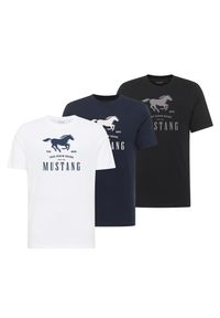 3-Pak T-Shirt Mustang Style Alex Biały Granatowy Czarny. Kolor: biały, niebieski, wielokolorowy, czarny #1
