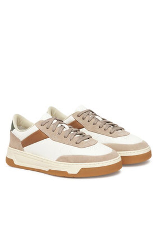 BOSS Sneakersy Baltimore 50548705 Beżowy. Kolor: beżowy. Materiał: skóra