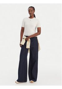 Tommy Jeans Sweter Essential DW0DW19336 Écru Regular Fit. Materiał: bawełna #4