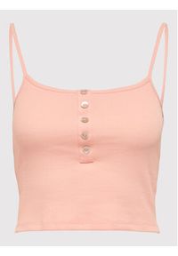 only - ONLY Top Nessa 15231169 Pomarańczowy Slim Fit. Kolor: pomarańczowy. Materiał: bawełna