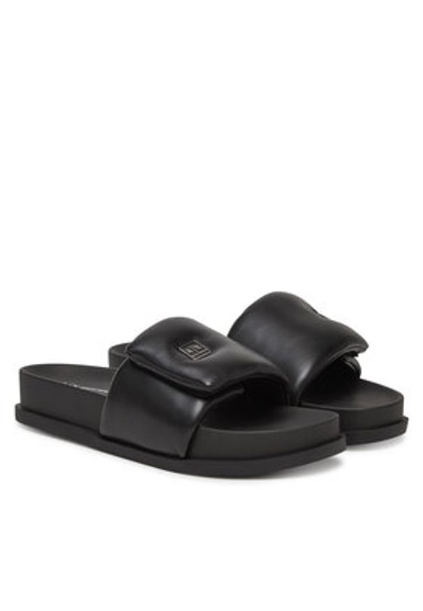 Armani Exchange Klapki XDP061 XV926 00002 Czarny. Kolor: czarny. Materiał: skóra