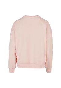 BUILD YOUR BRAND - Bluza Damska Dekolt W Szpic Oversized. Kolor: różowy