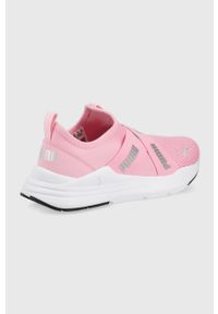 Puma buty dziecięce 383732 kolor różowy. Nosek buta: okrągły. Kolor: różowy #2