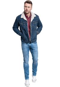 Lee - LEE SHERPA JACKET STONE CLAYTON L87ARDCD. Materiał: jeans, materiał, sztruks, bawełna. Wzór: kolorowy, jednolity, nadruk. Sezon: zima. Styl: vintage, sportowy, klasyczny, elegancki #4