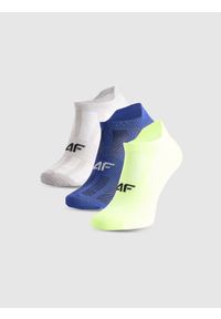 4f - 4F Skarpetki sportowe przed kostkę (3-pack) chłopięce - multikolor 32-34. Kolor: wielokolorowy. Materiał: materiał