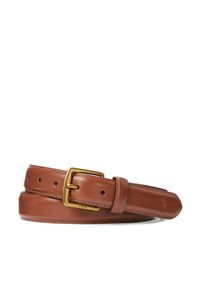 Polo Ralph Lauren Pasek Damski 405828968002 Brązowy. Kolor: brązowy. Materiał: skóra #1