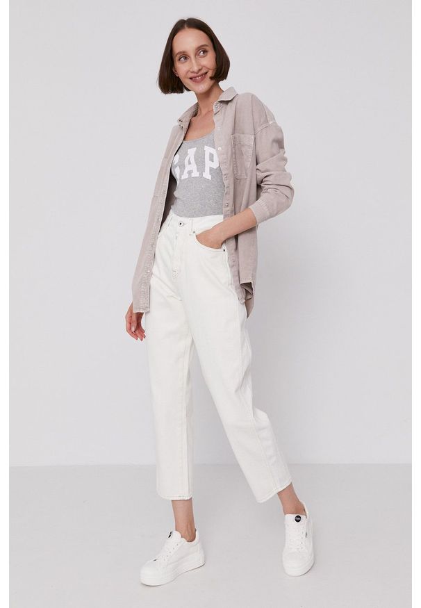 Pepe Jeans - Jeansy Maddison. Stan: podwyższony. Kolor: biały
