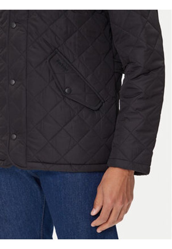 Barbour Kurtka przejściowa Chelsea MQU0006BK11 Czarny Regular Fit. Kolor: czarny. Materiał: syntetyk
